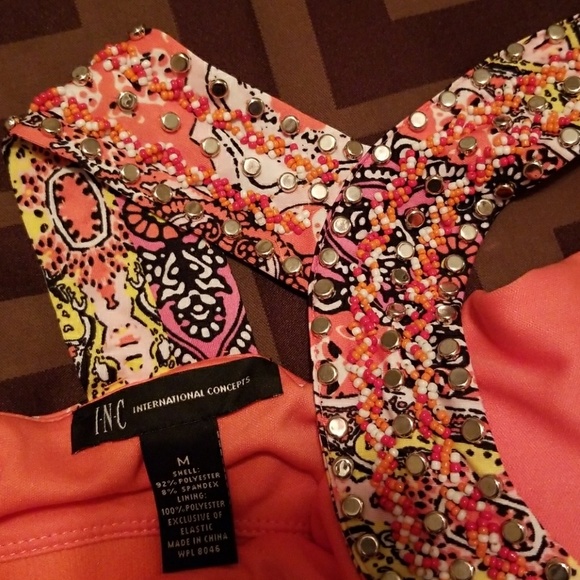 INC dress, almost maxi with asymmetrical hem - Picture 4 of 7